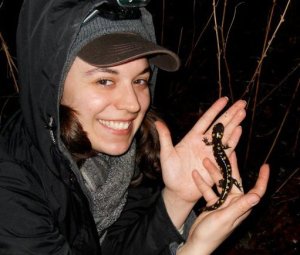 Kelsey with Spotted Salamander